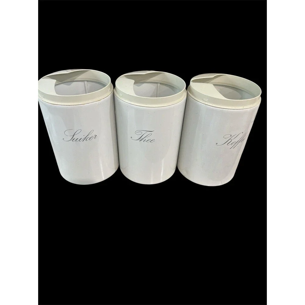 Vintage Brabantia Metal Canisters Dutch